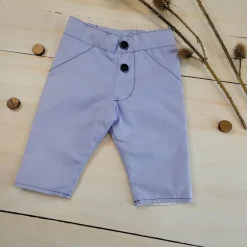 Eleganckie Spodnie niemowlęce z tkaniny niebieskie ostatnie sztuki 50