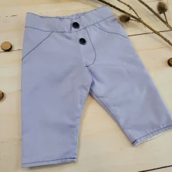 Eleganckie Spodnie niemowlęce z tkaniny niebieskie ostatnie sztuki 50