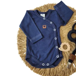 Granatowe Body rozmiary rozpinane na całej długości 100wełna ostatnie sztuki 50, 56