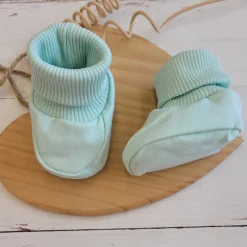 KAZUM Buciki niemowlęce, materiałowe buciko-skarpetki minty green 56-86