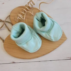 KAZUM Buciki niemowlęce, materiałowe buciko-skarpetki minty green 56-86