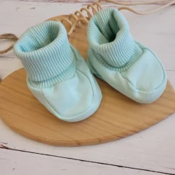 KAZUM Buciki niemowlęce, materiałowe buciko-skarpetki minty green 56-86