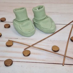 KAZUM Buciki niemowlęce, materiałowe buciko-skarpetki olive green 56-86