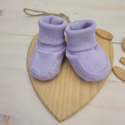 KAZUM Buciki niemowlęce, materiałowe buciko-skarpetki soft lilac