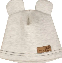 KAZUM Czapka z uszkami z dresówki ocieplanej 56-86 silver gray