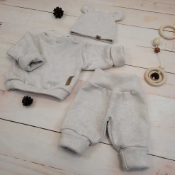 KAZUM 3 cz komplet bluza oversize + spodnie+ czapka sand glow ostatnie sztuki 80, 86