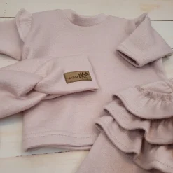 KAZUM 3 cz komplet bluza oversize + legginsy ze spódniczką+ opaska 56 pink glow