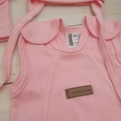 KAZUM 4 cz komplet: body +śpioch+kaftanik+czapka coral pink ostatnie sztuki 50, 62