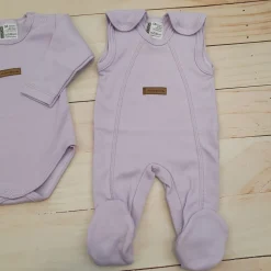 KAZUM 4 cz komplet: body +śpioch+kaftanik+czapka sweet lila ostatnie sztuki 50-62