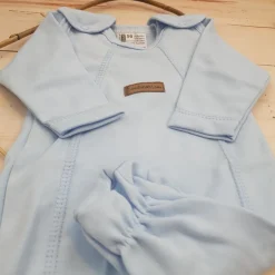 KAZUM 4 cz komplet: body +śpioch+kaftanik+czapka baby blue ostatnie sztuki 50, 62