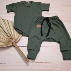 KAZUM 2 cz komplet body+spodnie 56-86 khaki