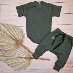 KAZUM 2 cz komplet body+spodnie 56-86 khaki