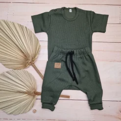 KAZUM 2 cz komplet body+spodnie 56-86 khaki