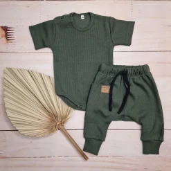 KAZUM 2 cz komplet body+spodnie 56-86 khaki