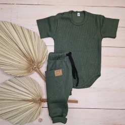 KAZUM 2 cz komplet body+spodnie 56-86 khaki