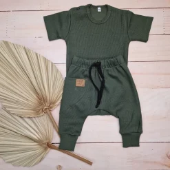 KAZUM 2 cz komplet body+spodnie 56-86 khaki