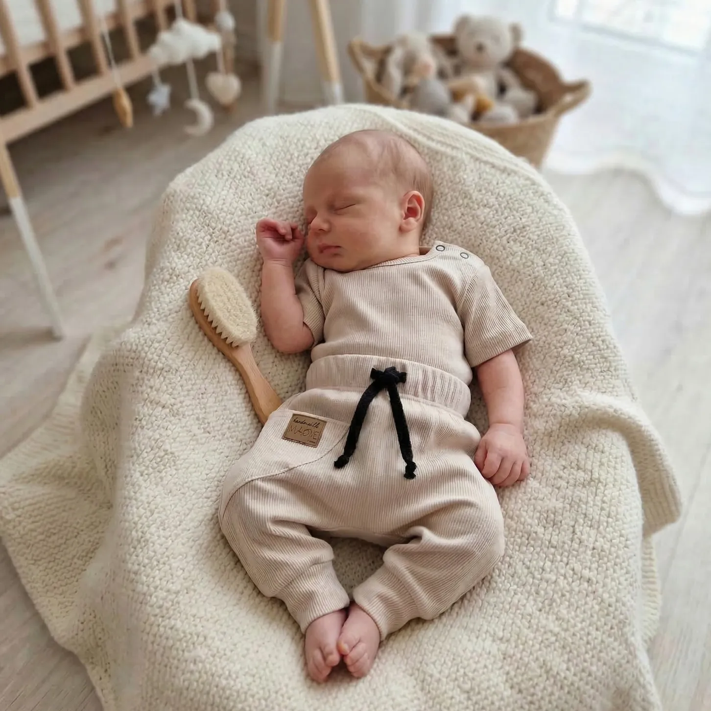 KAZUM 2 cz komplet body+spodnie 56-86 beige latte