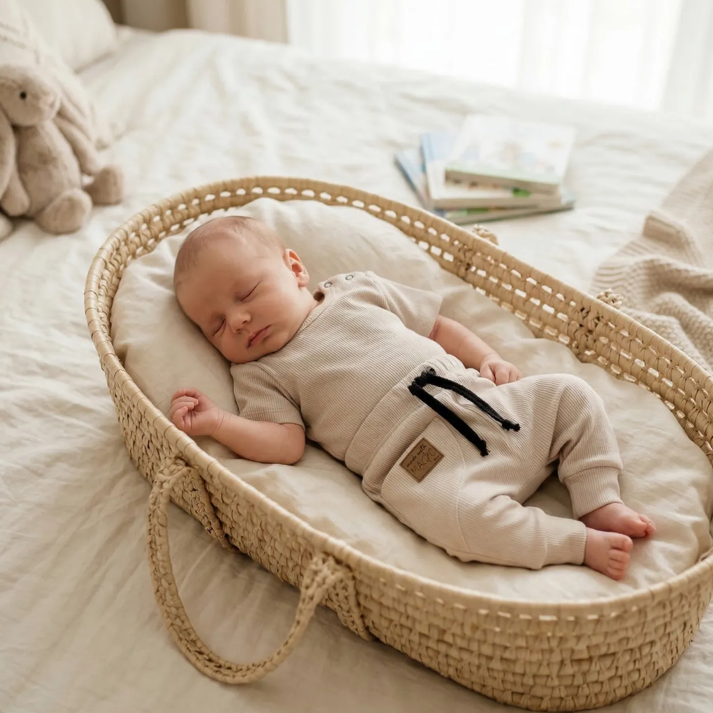 KAZUM 2 cz komplet body+spodnie 56-86 beige latte