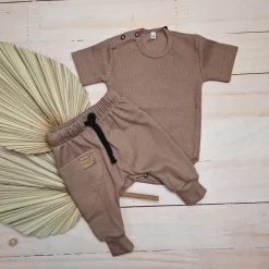 KAZUM 2 cz komplet body+spodnie 56-86 chocolate