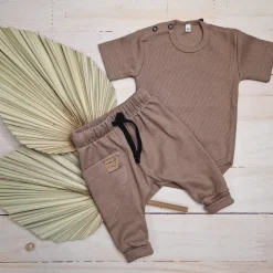 KAZUM 2 cz komplet body+spodnie 56-86 chocolate