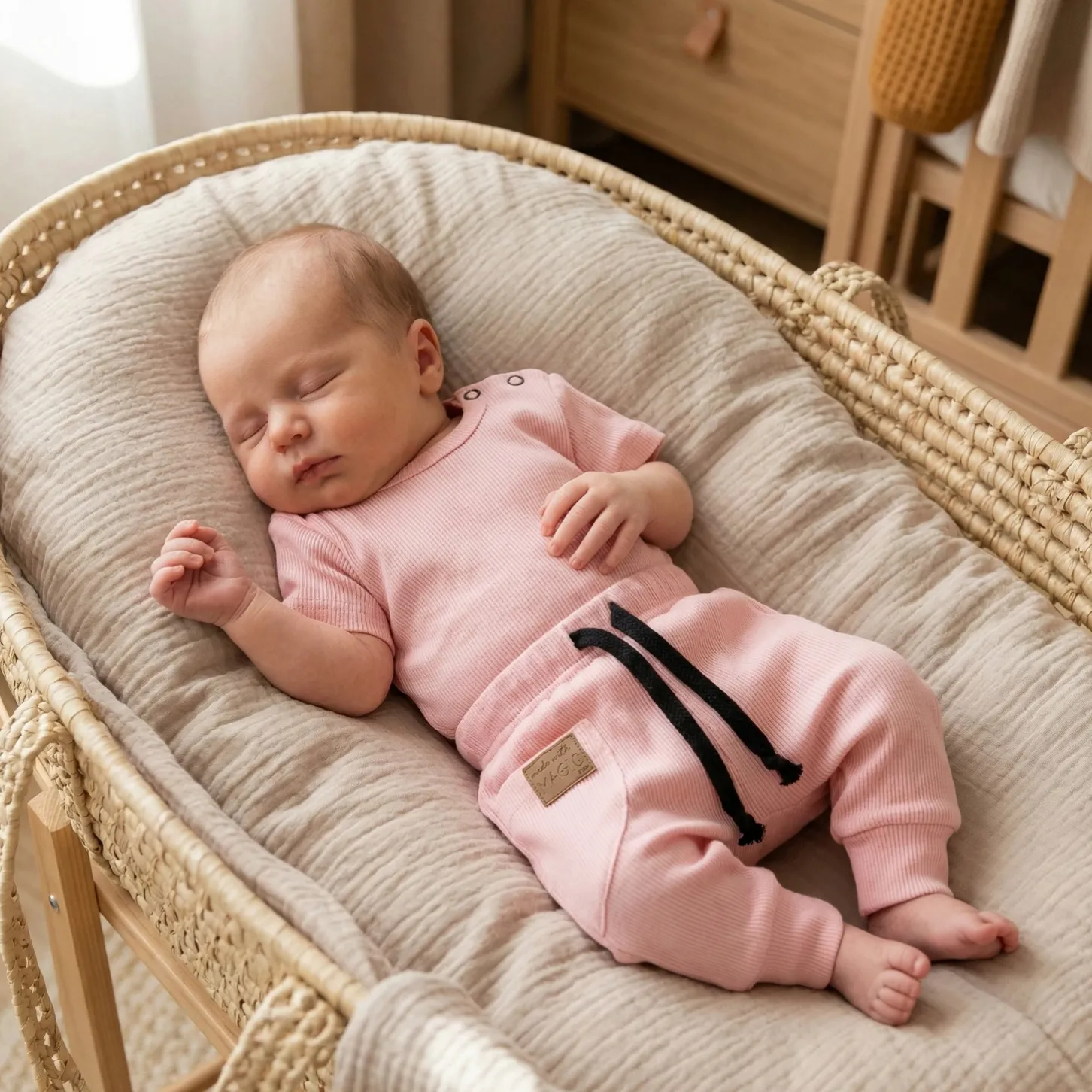 KAZUM 2 cz komplet body+spodnie 56-86 pinky glow