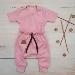 KAZUM 2 cz komplet body+spodnie 56-86 pinky glow