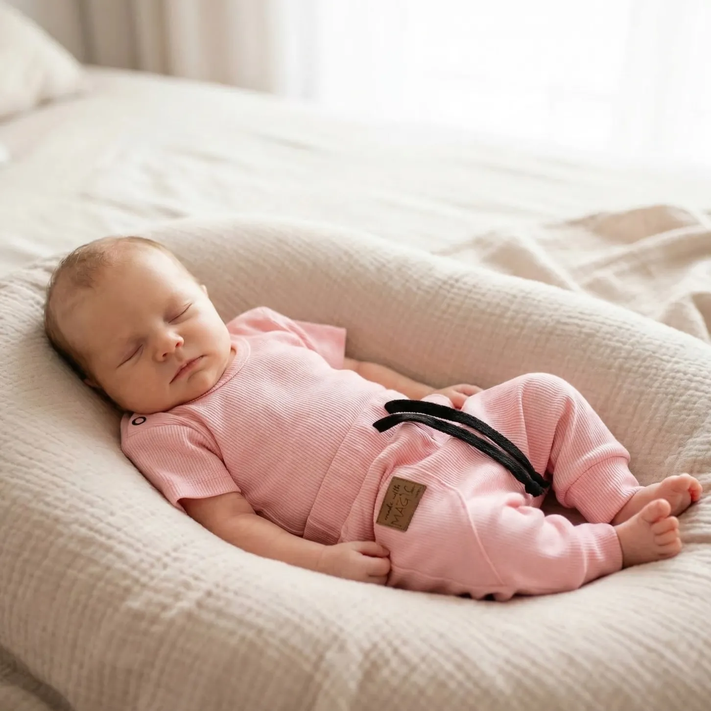 KAZUM 2 cz komplet body+spodnie 56-86 pinky glow