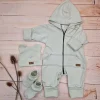 KAZUM 3 cz komplet kombinezon+czapka+buciki 56-86 minty green
