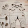 KAZUM 3 cz komplet kombinezon+czapka+buciki 56-86 alabaster beige