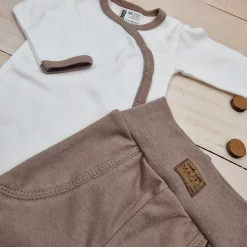 KAZUM 2 cz komplet niemowlęcy body+półśpiochy sweet choco ostatnie sztuki 50