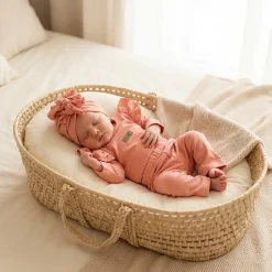 KAZUM 3cz piękny komplet body + spodnie dzwony + czapka 56-86 mango tango