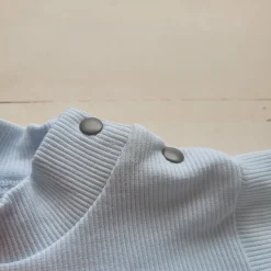 KAZUM 3 cz Prążkowany komplet bluza+spodnie+czapka 56-86 blue sky