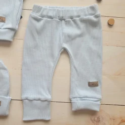 KAZUM 3 cz Prążkowany komplet bluza+spodnie+czapka 56-86 blue sky