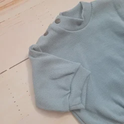 KAZUM 3 cz Prążkowany komplet bluza+spodnie+czapka 56-86 mineral blue