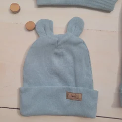 KAZUM 3 cz Prążkowany komplet bluza+spodnie+czapka 56-86 mineral blue