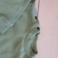 KAZUM 3 cz Prążkowany komplet bluza+spodnie+czapka 56-86 gooseberry green