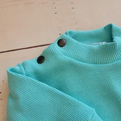 KAZUM 3 cz Prążkowany komplet bluza+spodnie+czapka 56-86 minty green