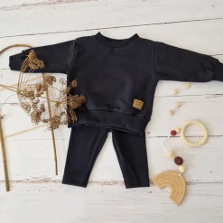 KAZUM Dres bluza oversize + legginsy prążek black ostatnia sztuka 56