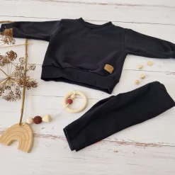 KAZUM Dres bluza oversize + legginsy prążek black ostatnia sztuka 56