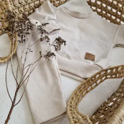 KAZUM Dres bluza oversize + legginsy prążek alabaster beige ostatnia sztuka 56
