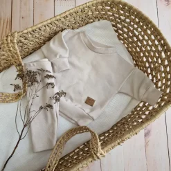 KAZUM Dres bluza oversize + legginsy prążek alabaster beige ostatnia sztuka 56