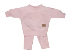 KAZUM Dres bluza oversize + legginsy prążek powder pink ostatnie sztuki 56, 62, 86