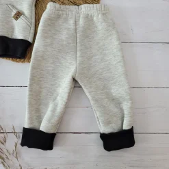 KAZUM Dres bluza + spodnie z dresówki ocieplanej 56-86 silver gray