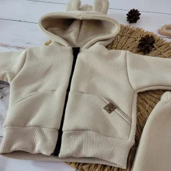 KAZUM Dres bluza + spodnie z dresówki ocieplanej 56-86 sand