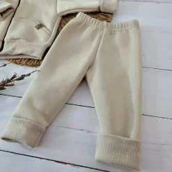 KAZUM Dres bluza + spodnie z dresówki ocieplanej 56-86 sand