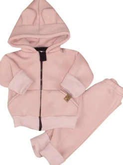 KAZUM Dres bluza + spodnie z dresówki ocieplanej 56-86 powder pink