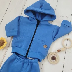 KAZUM Dres bluza + spodnie z dresówki ocieplanej 56-86 baby blue