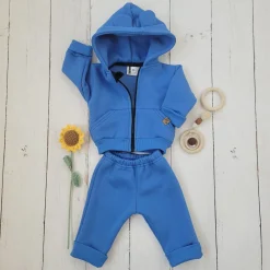 KAZUM Dres bluza + spodnie z dresówki ocieplanej 56-86 baby blue