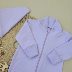 Kazum Kombinezon dresowy z odpinanym kapturem 56-86 soft lilac jasny fiolet