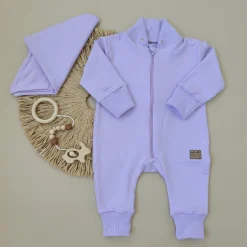 Kazum Kombinezon dresowy z odpinanym kapturem 56-86 soft lilac jasny fiolet